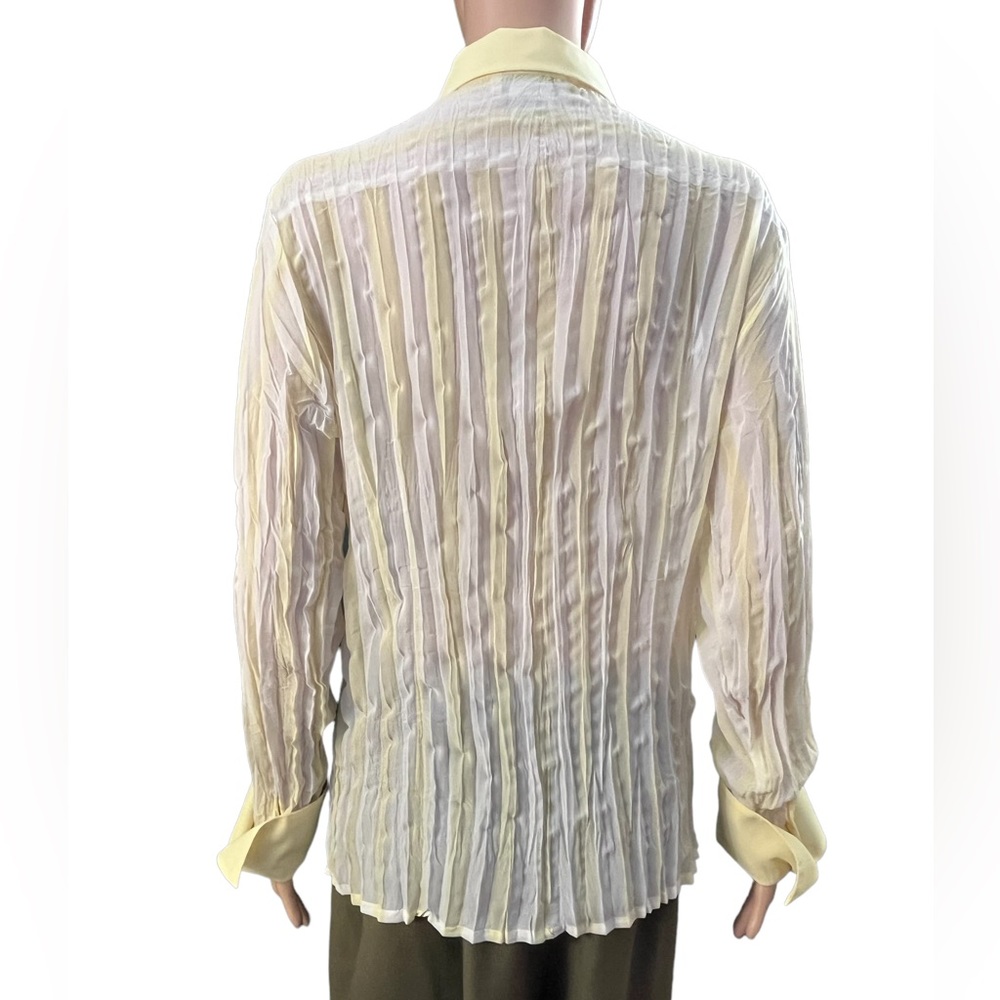 Clothing Company by Notations Vintage Long Sleeve Button Up, Yellow White | XL - Picture 9 of 16